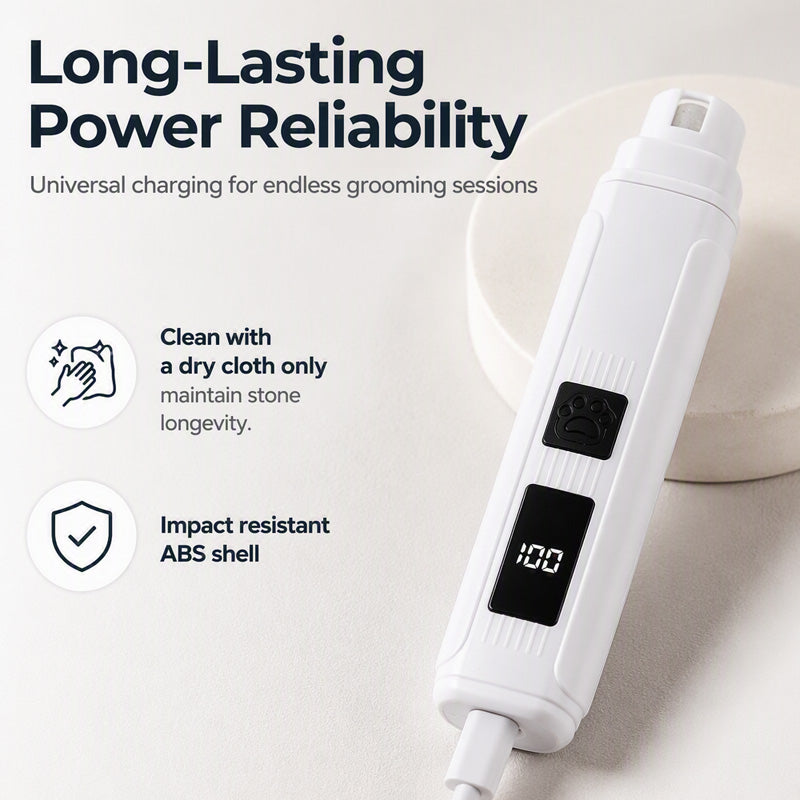 🥳2026 HOT SALE🥳 50K+ SOLD! 🐶💨50% OFF! Electric Pet Nail Grinder | Whisper Quiet, 3-Speed, LED, USB-C Rechargeable for Dogs & Cats ✨