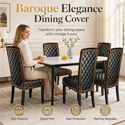 📢50% OFF🔥Washable Stretch Baroque Chair Cover✨