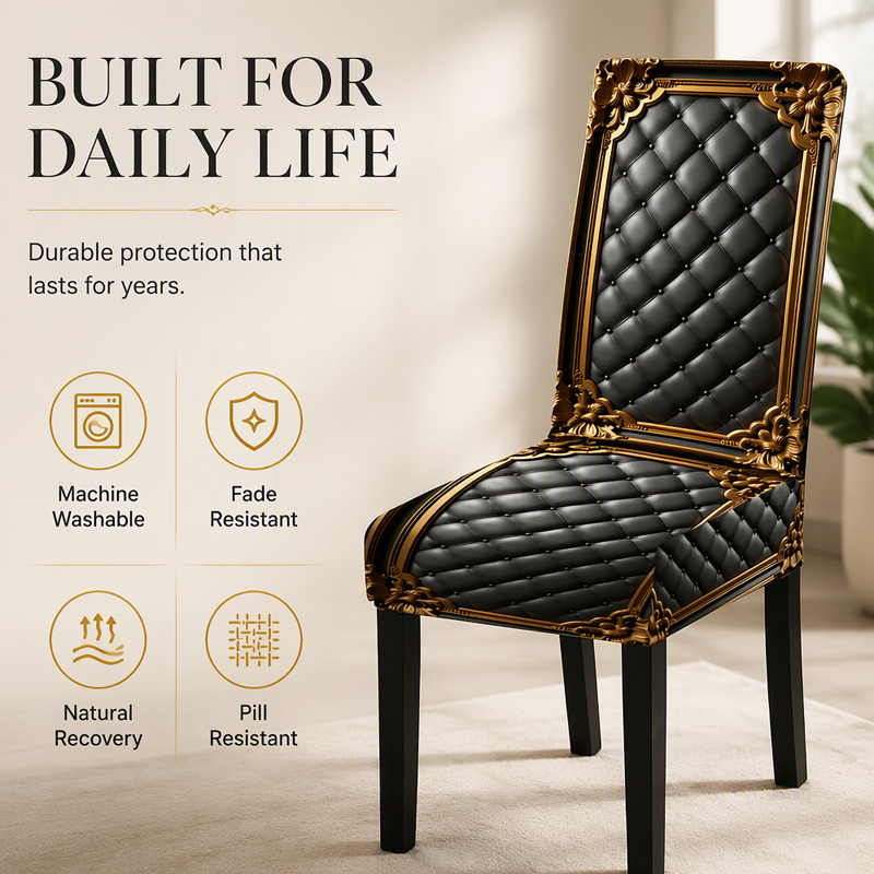 📢50% OFF🔥Washable Stretch Baroque Chair Cover✨