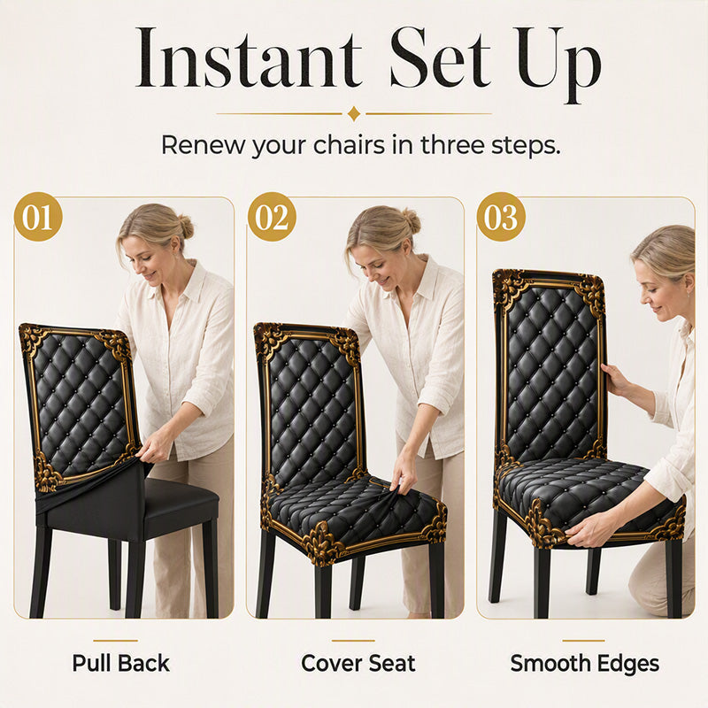 📢50% OFF🔥Washable Stretch Baroque Chair Cover✨