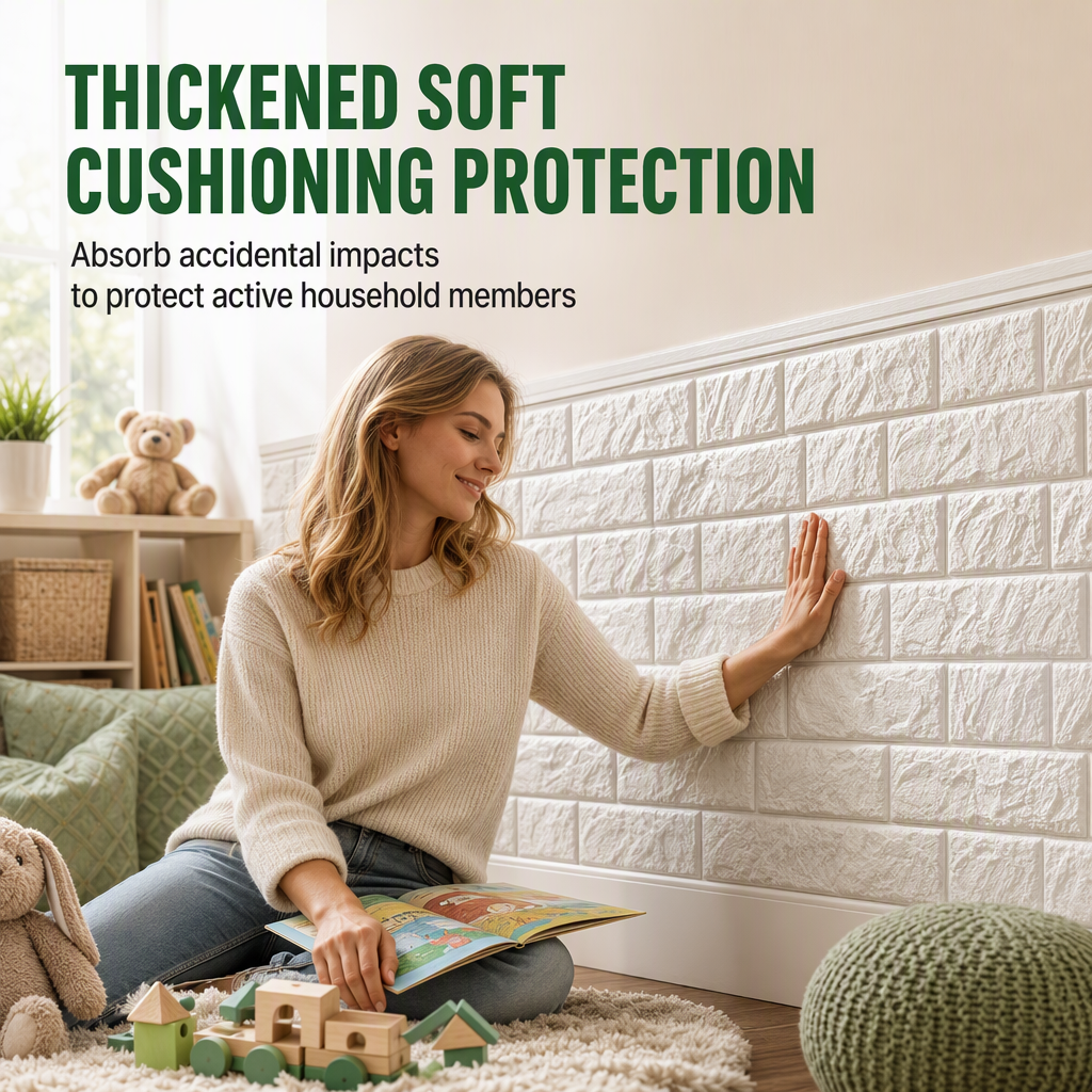 🧱 50% OFF! 🏡 Self-Adhesive 3D Tile Panels – Brick texture, waterproof & 16 colours ✨