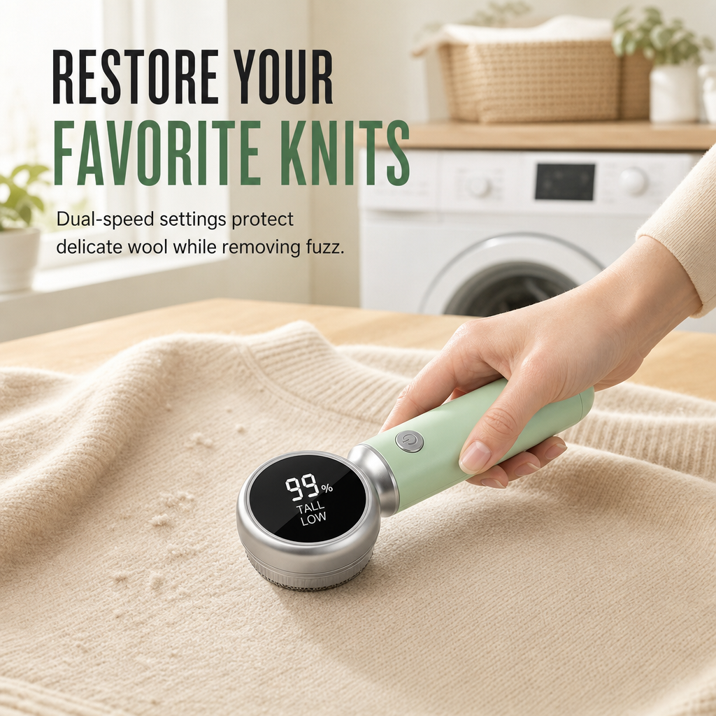 Rechargeable Electric Lint Remover with Smart Digital Display