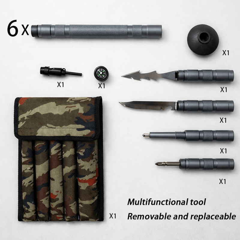 Tervizo™ Tactical Trekking Staff — Detachable Survival System