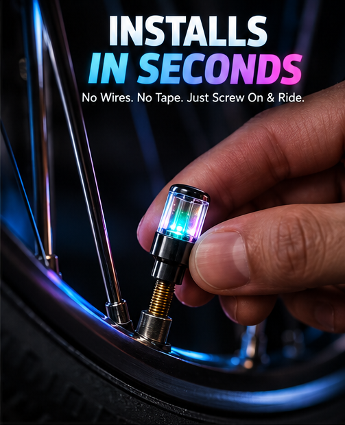 Tervizo™ – Motion-Activated LED Bike Valve Lights