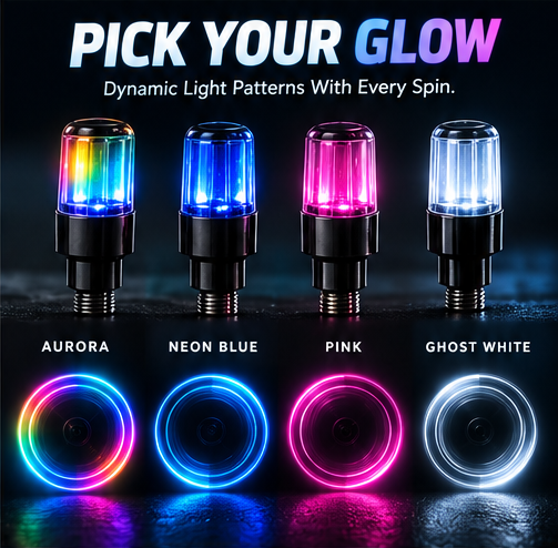 Tervizo™ – Motion-Activated LED Bike Valve Lights