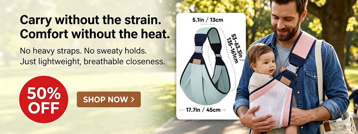 🔥 50% OFF!!!Lightweight Baby Carrier – Breathable, Supportive & Hands-Free