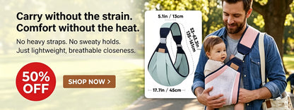 🔥 50% OFF!!!Lightweight Baby Carrier – Breathable, Supportive & Hands-Free