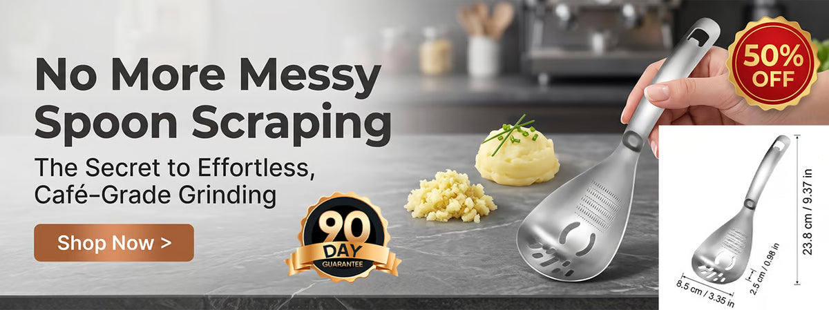 🔥6-in-1 Stainless Steel Cooking Spoon – Grate, Stir, Drain & Serve