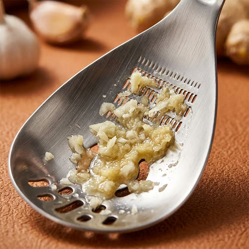 🔥6-in-1 Stainless Steel Cooking Spoon – Grate, Stir, Drain & Serve