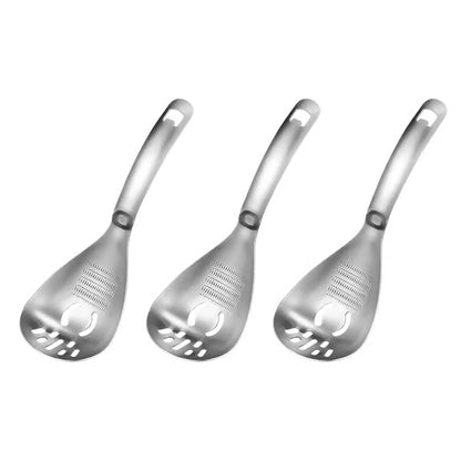 🔥6-in-1 Stainless Steel Cooking Spoon – Grate, Stir, Drain & Serve