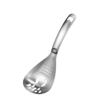 🔥6-in-1 Stainless Steel Cooking Spoon – Grate, Stir, Drain & Serve