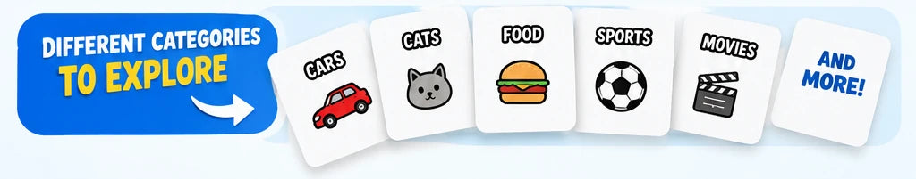 Different word game categories